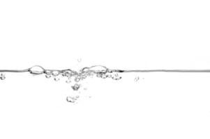 Water line on white background photo