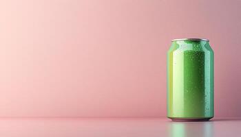 Refreshing soda in a shiny glass bottle container generated by AI photo