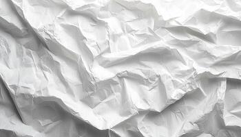 Crumpled paper pattern on old wrinkled sheet backdrop generated by AI photo