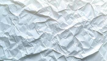 Crushed paper wrinkled pattern backdrop rough damaged sheet generated by AI photo