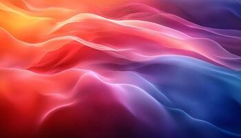 Bright glowing purple wave pattern flowing in space generated by AI photo