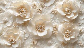 Softness of peony petal in elegant floral pattern generated by AI photo
