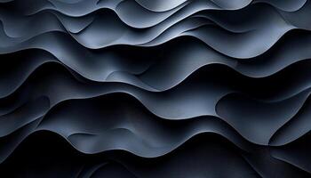 Geometric shape, wave pattern, shiny elegance, dark colors generated by AI photo