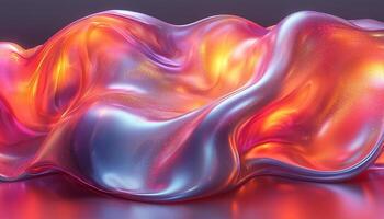 Smooth wave pattern flowing in vibrant futuristic colors generated by AI photo