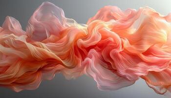 Smooth pink curve flowing in futuristic fractal shape generated by AI photo