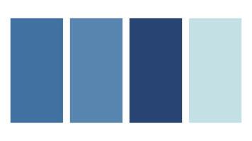Midnight blue, blue gray, dark blue, baby blue color palette. Set of bright color palette combination in rgb hex. Color palette for ui ux design. Abstract illustration for your graphic design, banner vector