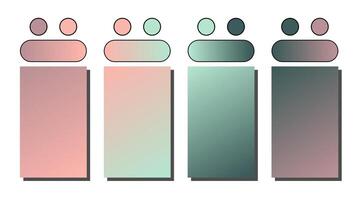 Set of gradient background. Cover set design with mauve, salmon, mint, teal green color. Beautiful abstract gradient for covers, wallpapers, branding, business cards illustration vector