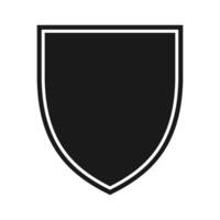 shield logo template, shielding icon in black and white color, security and protector symbol. color editable vector
