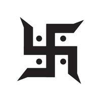 Swastika Icon Illustration Silhouette Art Illustration With White Background. vector
