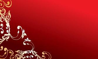 Elegant Red and Gold Floral pattern Background vector