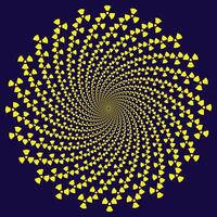 Abstract spiral Radioactive spinning vortex style flower background vector