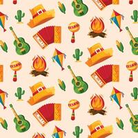 Festa Junina pattern in flat design vector