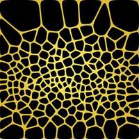 Black and golden voronoi block abstract background design vector
