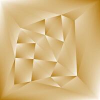 Low poly golden triangle shapes background vector
