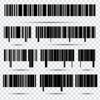 Barcode in black color, line bars icon isolated on white background. Clipping path for web and mobile app use. vector