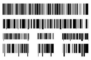 Collection of realistic barcode lines. vector