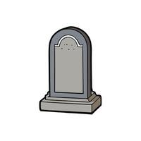 A cartoon grave marker on a white background vector