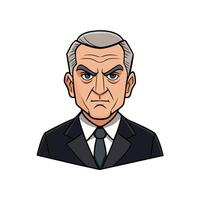 A cartoon image of a man in a suit vector