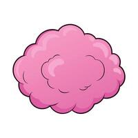 A pink cloud icon on a white background vector