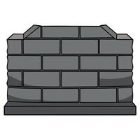 A brick wall with a black background vector