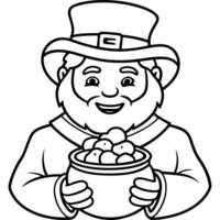 St patrick's day coloring pages vector