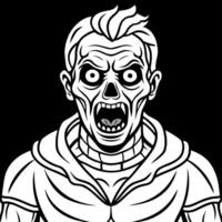 A cartoon zombie with a big mouth and eyes vector