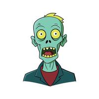 Zombie cartoon character illustration vector