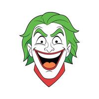 The joker is laughing in this cartoon vector