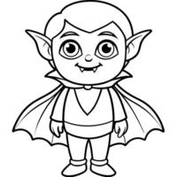 A cartoon vampire with bat wings and eyes vector