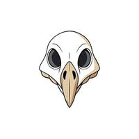 A cartoon bird head with big eyes vector