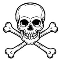 A skull and crossbones on a white background vector