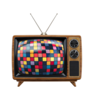 Retro Television Vintage Static Display png