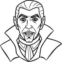 Dracula coloring pages vector