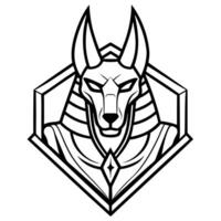 Anubis egyptian god of death vector