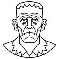 Frankenstein coloring pages vector