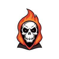 Skull with fire head, skull with fire head, skull with fire head, skull with fire vector
