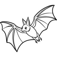 A bat flying in the air coloring pages vector