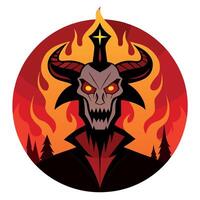 The devil is in the details of the devil's head vector