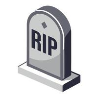 A tombstone with the word rip on it vector