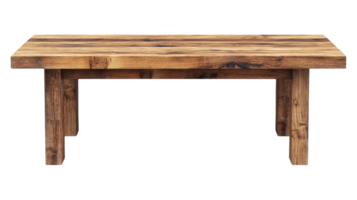 A rustic table with a wooden top png
