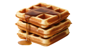 A stack of waffles with syrup on top png
