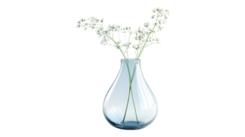 A vase with white flowers in it png