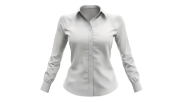 A white shirt with a long sleeve and a collar png