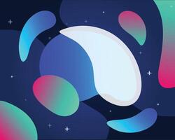 an abstract background with colorful shapes vector