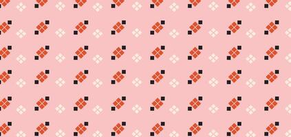 Abstract horizontal banner on pink background. Retro geometric patterned design for cover, wrapping, wallpaper, textile, print. vector