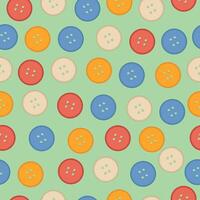 Seamless pattern with colorful sewing buttons. design with clothes buttons for wrapping paper, cover, banner, print. vector