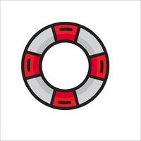 A life preserver icon on a white background vector