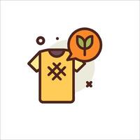 A t - shirt with a leaf on it and a speech bubble vector
