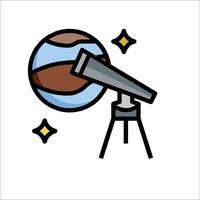 A telescope icon on a white background vector