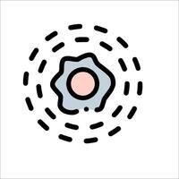 An illustration of a circle with a dot in the center vector